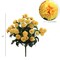 12-Pack: Yellow Mum Bush with 33 Lifelike Silk Flowers & Foliage - Ideal for Bouquets, Floral Arrangements, Home Decor & Seasonal Displays - Floral Home by Artificial Flowers